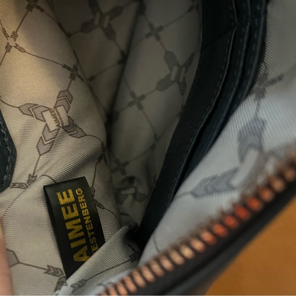 Aimee Kestenberg Pebble Leather Eye Love Pouch - Midnight Blue - Picture 6 of 7